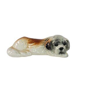 Vintage Goebel Germany Porcelain St. Bernard Puppy Dog Figurine Collectible Home
